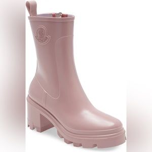 MONCLER  - DARK PINK - NEW IN BOX - NEVER WORN - RETAIL $495 - RAIN BOOTS